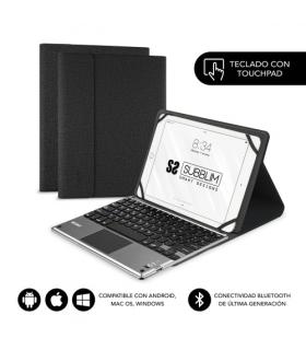 SUBBLIM Funda con Teclado KEYTAB PRO BLUETOOTH 10,1\" TOUCHPAD Black