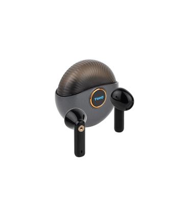 TooQ Snail Auriculares Inalámbricos + Micrófono Bluetooth con Estuche de Carga, Gris Negros