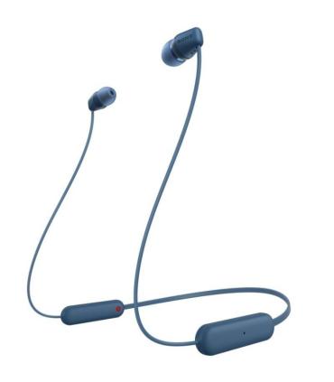 Auriculares Inalmbrico Intrauditivos Sony WI-C100/ con Micrfono/ Bluetooth/ Azules