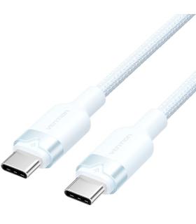 Cable USB 2.0 Tipo-C 3A Vention TRDSF/ USB Tipo-C Macho - USB Tipo-C Macho/ Hasta 60W/ 480Mbps/ 1m/ Azul