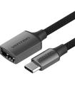 Cable USB 2.0 Vention CCWHB/ USB Tipo-C Macho - USB Hembra/ 15cm