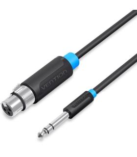 Cable Estreo Vention BBEBF/ Jack 6.5 Macho - XLR Hembra/ 1m/ Negro