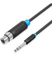 Cable Estreo Vention BBEBF/ Jack 6.5 Macho - XLR Hembra/ 1m/ Negro