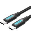 Cable USB 2.0 Tipo-C Vention COSBI/ USB Tipo-C Macho - USB Tipo-C Macho/ Hasta 60W/ 480Mbps/ 3m/ Negro