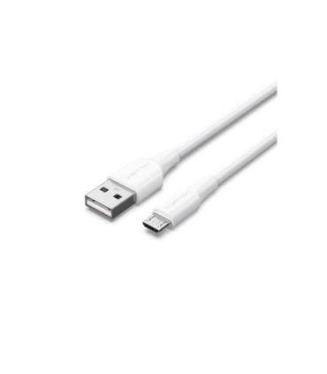 Cable USB 2.0 Vention CTIWH/ USB Macho - MicroUSB Macho/ Hasta 60W/ 480Mbps/ 2m/ Blanco