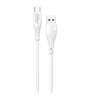 Cable USB 2.0 Tipo-C Myway MWUSC0019/ USB Macho - USB Tipo-C Macho/ 1m/ Blanco