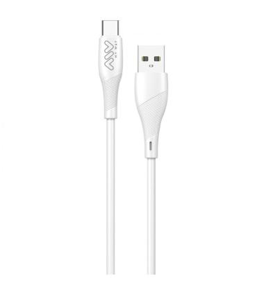 Cable USB 2.0 Tipo-C Myway MWUSC0019/ USB Macho - USB Tipo-C Macho/ 1m/ Blanco