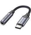 Adaptador Audio Vention BGMHA/ Jack 3.5 Hembra - USB Tipo-C Macho/ 10cm/ Gris