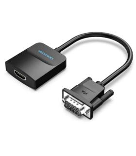 Cable Conversor Vention ACNBB/ VGA Macho - HDMI Hembra/ 15cm/ Negro