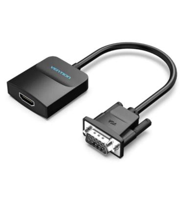 Cable Conversor Vention ACNBB/ VGA Macho - HDMI Hembra/ 15cm/ Negro