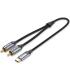 Cable Conversor Vention BGUHH/ 2x RCA Macho - USB Tipo-C Macho/ 2m/ Gris