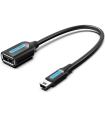 Cable USB 2.0 Vention CCUBB/ USB Mini-B Macho - USB Hembra/ 480Mbps/ 15cm/ Negro