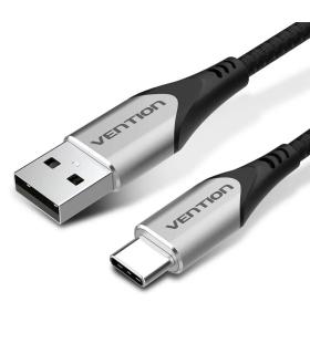 Cable USB 2.0 Tipo-C Vention CODHD/ USB Tipo-C Macho - USB Macho/ Hasta 60W/ 480Mbps/ 50cm/ Gris