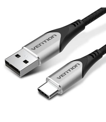 Cable USB 2.0 Tipo-C Vention CODHD/ USB Tipo-C Macho - USB Macho/ Hasta 60W/ 480Mbps/ 50cm/ Gris