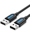 Cable USB 2.0 Vention COJBH/ USB Macho - USB Macho/ 480Mbps/ 2m/ Negro