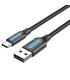 Cable USB 2.0 Tipo-C Vention COKBC/ USB Macho - USB Tipo-C Macho/ Hasta 60W/ 480Mbps/ 25cm/ Gris