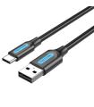 Cable USB 2.0 Tipo-C Vention COKBC/ USB Macho - USB Tipo-C Macho/ Hasta 60W/ 480Mbps/ 25cm/ Gris