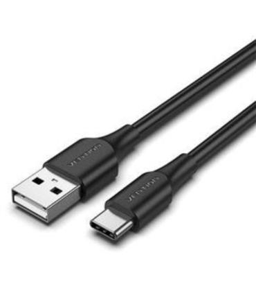 Cable USB 2.0 Tipo-C Vention CTHBF/ USB Tipo-C Macho - USB Macho/ Hasta 60W/ 480Mbps/ 1m/ Negro