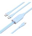 Cable USB Tipo-C Vention CTMSG/ USB Tipo-C Macho - 2 X USB Tipo-C Macho/ Hasta 100W/ 480Mbps/ 1.5m/ Azul