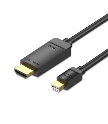 Cable Conversor Vention HAHBH/ Mini Displayport Macho - HDMI Macho/ 2m/ Negro