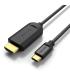 Cable Conversor HDMI 1.4 4K Vention CGUBF/ USB Tipo-C Macho - HDMI Macho/ 1m/ Negro