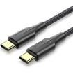 Cable USB 2.0 Tipo-C 3A Vention TAUBD/ USB Tipo-C Macho - USB Tipo-C Macho/ Hasta 60W/ 480Mbps/ 50cm/ Negro