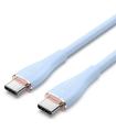 Cable USB 2.0 Tipo-C Vention TAWSF/ USB Tipo-C Macho - USB Tipo-C Macho/ Hasta 100W/ 480Mbps/ 1m/ Azul