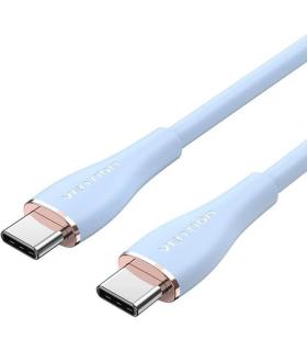 Cable USB 2.0 Tipo-C Vention TAWSG/ USB Tipo-C Macho - USB Tipo-C Macho/ Hasta 100W/ 480Mbps/ 1.5m/ Azul