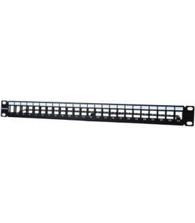 Patch Panel Phasak PA 3424/ 24 Puertos/ Cat.6/ Altura 1U/ Gestin de Cable/ Conectores RJ45 UTP No Incluidos