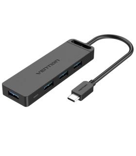 Hub USB Tipo-C Vention TGKBB/ 4xUSB/ 1xMicroUSB PD/ 15cm