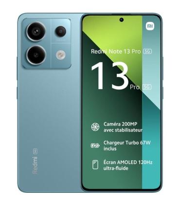 Smartphone Xiaomi Redmi Note 13 Pro NFC 8GB/ 256GB/ 6.67\'/ 5G/ Verde Azulado