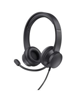 Trust HS-150 Auriculares Alámbrico Diadema Oficina Centro de llamadas Negro