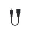 Nanocable CABLE USB 2.0 OTG, TIPO MICRO B/M-A/H, NEGRO, 15 CM