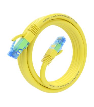 AISENS Cable De Red Latiguillo RJ45 Cat.6 UTP AWG26 CCA, Amarillo, 2.0 m