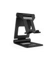 TooQ Soporte de sobremesa ajustable para teléfono / tablet hasta 10”, Negro