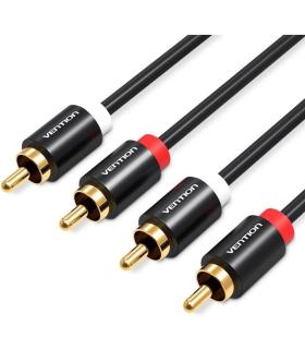 Cable Estreo Vention VAB-R06-B300/ 2x RCA Macho - 2x RCA Macho/ 3m/ Negro