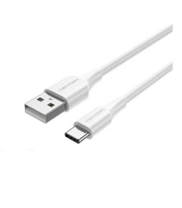 Cable USB 2.0 Tipo-C Vention CTHWH/ USB Tipo-C Macho - USB Macho/ Hasta 60W/ 480Mbps/ 2m/ Blanco