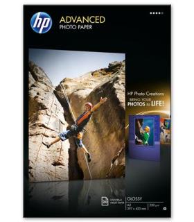 HP Papel fotografico con brillo Advanced 250g/m2, A3/297x420mm, 20 hojas