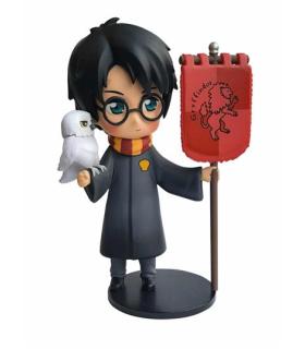 Figura plastoy harry potter harry potter con hedwig y estandarte gryffindor