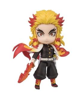 Figura tamashii nations demon slayer kimetsu no yaiba kyojuro rengoku flame breathing mugen train figuarts mini