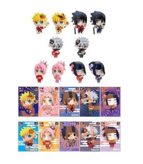 Set figuras con postales megahouse naruto shippuden petit chara land 10th anniversary