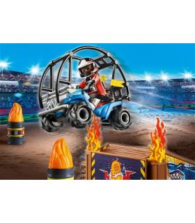 Playmobil starter pack stuntshow quad con rampa de fuego