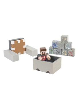 Figura mattel minecraft vagoneta explosiva lanza y choca