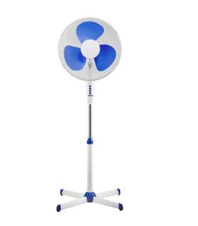 Ventilador de pie jocca 40cm 40w blanco - azul