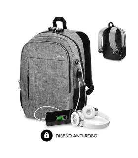 Mochila Subblim Urban Lock para Porttiles hasta 16\'/ Puerto USB/ Antirrobo/ Gris