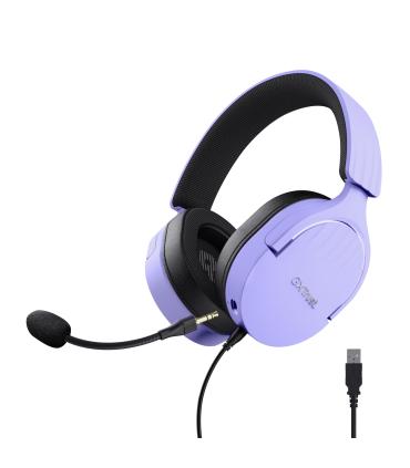 Trust GXT 490P FAYZO Auriculares Alámbrico Diadema Juego USB tipo A Negro, Púrpura