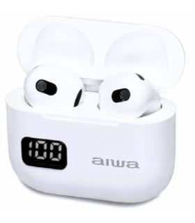 Auriculares Bluetooth Aiwa EBTW-100WT con estuche de carga/ Autonoma 3h/ Blancos