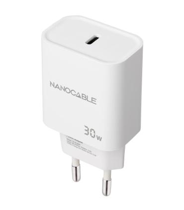 Nanocable Cargador USB-C PD 30W, Blanco