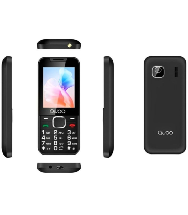 Telfono Mvil Qubo X-240BK para Personas Mayores/ Negro