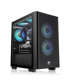 CAJA THERMALTAKE VERSA H16 TG ARGB M-ATX 3XVENTX120 MM SN FUENTE NEGRO